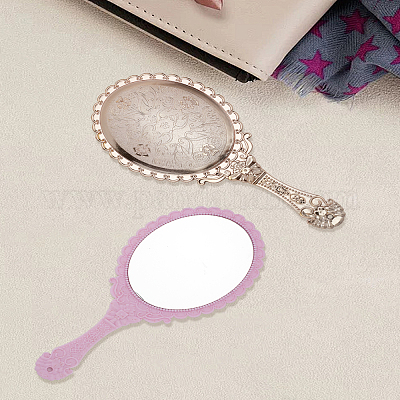 2шт 2-х цветное пластиковое зеркало&nbsp;AJEW-LP0012-13-1