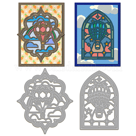 Углеродистая сталь разрезает трафареты DIY-WH0309-1985-1