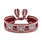 Butterfly Adjustable Polyester & Alloy & Resin Enamel & Rhinestone Slider Bracelets, Macrame Bracelets for Women, with Tassels, Brown, 5.91~9.45 inch(15~24cm)