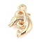 CCB Plastic Pendants, Dolphin, Golden, 17.5x11.5x4mm, Hole: 2mm