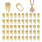 60Pcs 201 Stainless Steel Snap on Bails, Real 18K Gold Plated, 8.5x7x4mm, Inner High: 7mm, 60pcs/set