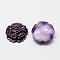 Freshwater Shell Cabochons, Dyed, Flower, Purple, 27x9mm