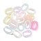 Plastic Quick Link Connectors, Imitation Jelly Style, Oval, Mixed Color, 15.5x11.5x6mm, about 1470pcs/500g