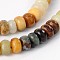 Natural Xiuyan Jade Strands, Rondelle, Faceted, 9~10x6mm, Hole: 1mm, about 63pcs/strand, 15.4 inch