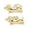 Brass Pendants, Dog Charms, Cadmium Free & Lead Free, Long-Lasting Plated, Rack Plating, Real 18K Gold Plated, 8x16.5x5.5mm, Jump Ring: 5x0.8mm, Inner Diameter: 3.5mm
