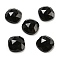 Natural Obsidian Cabochons, Faceted Square, 8x8x4mm