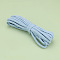 5M Cotton Twisted Cord, Flat, for DIY Craft, Light Sky Blue, 6x2mm, about 5.47 Yards(5m)/Bundle