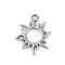 316 Surgical Stainless Steel Pendants, Sun Charm, Antique Silver, 23.5x19x1.5mm, Hole: 2mm