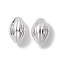 Alloy Beads, Rice, Long-Lasting Plated, Silver, 8x6mm, Hole: 1mm