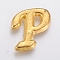 Alloy Cabochons, Letter, Golden, Letter.P, P: 8x8x1mm