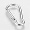 Aluminum Rock Climbing Carabiners, Key Clasps, Quick Links, with Iron Findings, Silver, 48~48.5x22.5~23x6mm