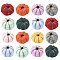 36Pcs Handwork Felt Needle Felting Pumpkin Ornaments, for DIY Hallowmas Decoration Display, Mixed Color, 20~21x14~15mm, 4pcs/color, 9 colors