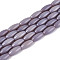 Opaque Glass Beads Strands, Rice, Medium Purple, 9~9.5x4~4.5mm, Hole: 0.7~0.9mm, about 42~43pcs/strand, 14.96~15.35''(38~39cm)