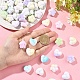 60 шт. 2 вида непрозрачных акриловых бусин с напылением&nbsp;OACR-YW0004-17-5