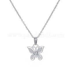 Ожерелья с подвеской в виде бабочки из нержавеющей стали 304 для женщин&nbsp;FS-WG10669-02