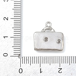 Латунные микропаве прозрачные подвески с фианитом&nbsp;KK-G545-01P