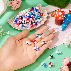 50 шт. 5-цветные бусины ручной работы от сглаза&nbsp;LAMP-TA0001-91