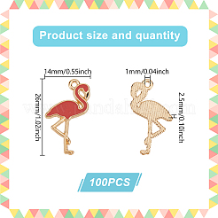 100 шт. Подвески из сплава с эмалью&nbsp;ENAM-GO0001-12