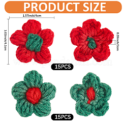 30 шт. 2-х цветные аксессуары для украшений из гребенного хлопка&nbsp;AJEW-CP0009-40