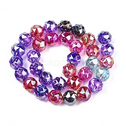 Гальваника прозрачный кракле стеклянные бусины нити&nbsp;X-EGLA-N006-027