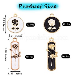 Подвески из сплава эмали 40шт 4 стиля&nbsp;JX132A