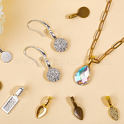 120 шт. 15 стиля тибетского стиля сплава клеящиеся плоские дужки&nbsp;TIBE-SP0001-29