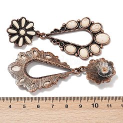 Серьги-гвоздики из сплава синтетической бирюзы&nbsp;LS-EJEW-U053-12R