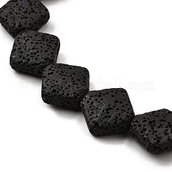 Нити бусин из окрашенной натуральной лавы&nbsp;G-A264-A03-01B