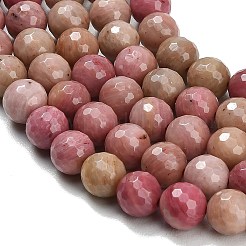 Природные родонит бисер нитей&nbsp;G-C280-B19-8mm