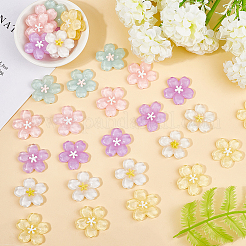 40 шт. кабошоны из непрозрачной смолы серии «Сакура»&nbsp;CRES-SP0001-17