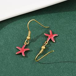 Серьги-подвески из нержавеющей стали 304 серии Ocean&nbsp;EJEW-K017-01C-G