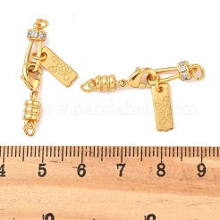 Латунные микро-паве из прозрачных кубических цирконий с концами в виде цепочки&nbsp;KK-K364-49G