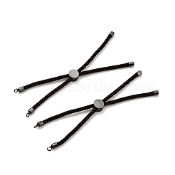 Наполовину готовые браслеты-слайдеры из скрученной миланской веревки&nbsp;FIND-G032-01B