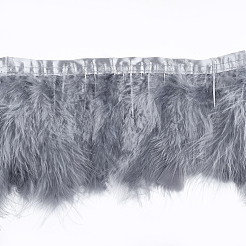 Обрезка бахромы из индюшатых перьев&nbsp;FIND-T037-03B