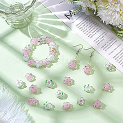 30шт 2 цвета бусины лэмпворк ручной работы&nbsp;LAMP-WR0001-06