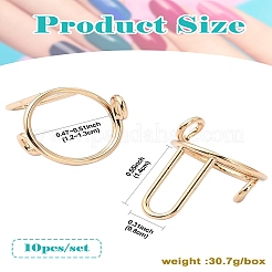 10 шт. регулируемые латунные кольца&nbsp;RJEW-CJ0001-01G