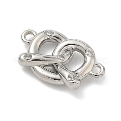 Подвески-браслеты в форме бисквита из латуни с микропаве из кубических цирконий&nbsp;KK-G548-06P-01