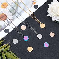 30 шт. 5 цвета вакуумное покрытие PVD текстурированные подвески из нержавеющей стали 304&nbsp;STAS-UN0022-31