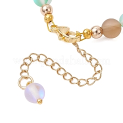 Браслеты из круглых бусин из синтетического лунного камня для женщин&nbsp;BJEW-JB11915-01