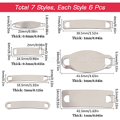 42 шт. 7 стиля 201 и 304 звеньев/соединителей из нержавеющей стали FIND-SC0011-50