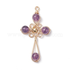 4 шт. 4 подвески с натуральным аметистом и сердоликом (окрашенным и нагретым)&nbsp;PALLOY-TA00326