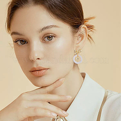 5 пара латунных сережек-гвоздиков&nbsp;KK-BBC0020-34