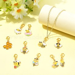 40 шт. 10 стильных эмалевых подвесных украшений из сплава&nbsp;HJEW-FS00064