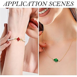 10 шт. 5-х цветные прозрачные стеклянные звенья/соединители&nbsp;GLAA-YW0004-42