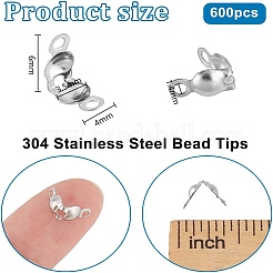 600 шт. наконечники из нержавеющей стали 304&nbsp;STAS-PH0005-84