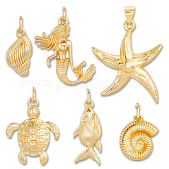 12шт 6 латунные подвески&nbsp;KK-BBC0019-36