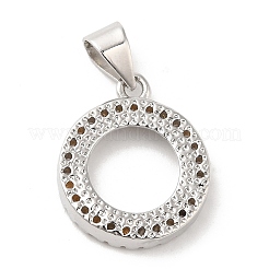 Подвеска из латуни с кристаллами и стразами в оправе кабошон&nbsp;LS-KK-D033-01P