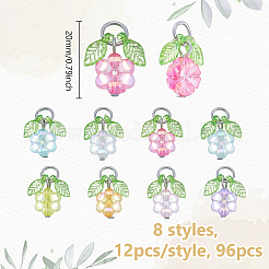 96шт 8 стиля прозрачные акриловые подвески&nbsp;PALLOY-NB00014