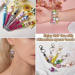 120 шт. Латунные бусины со стразами&nbsp;FIND-SZ0003-65A