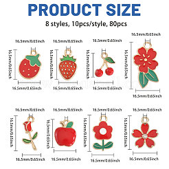 80шт 8 стиля подвески из сплава с эмалью&nbsp;ENAM-CA0001-90